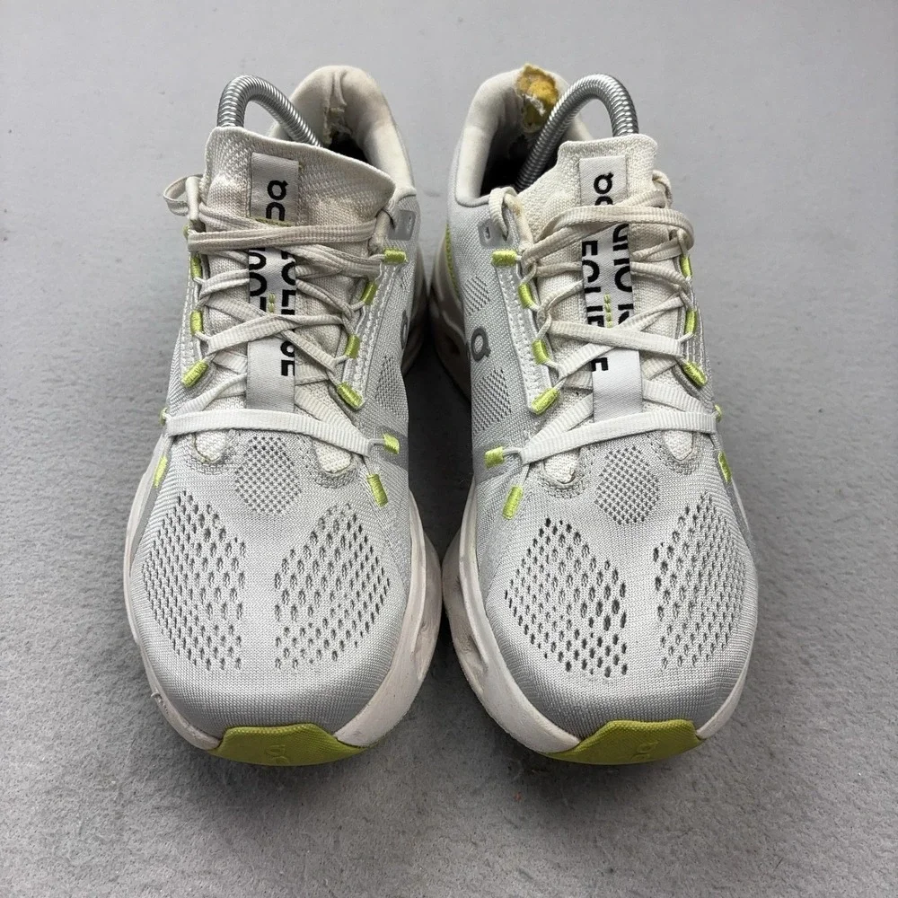 On Cloudsurfer Shoes Womens Size 9 Gray Lime CloudTec Running Sneakers Athletic